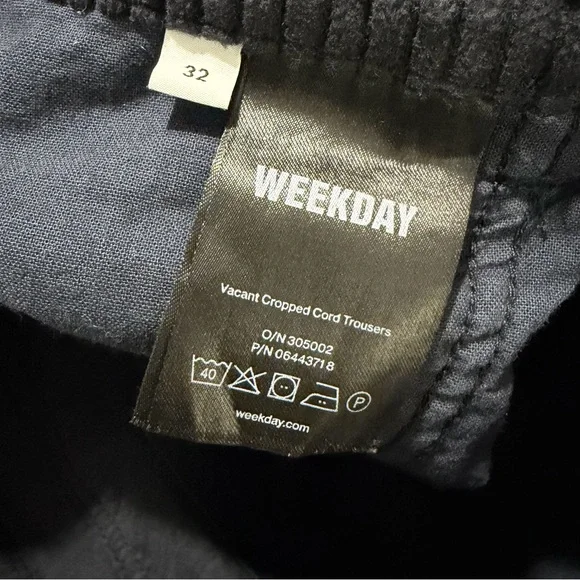 Weekday Vacant Cropped Cord Trouser Men’s 32 Swedish Modern Scandi Streetwear - Picture 12 of 14